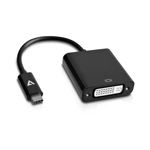 USB-C macho a DVI-D hembra adaptador Negro - Imagen 1