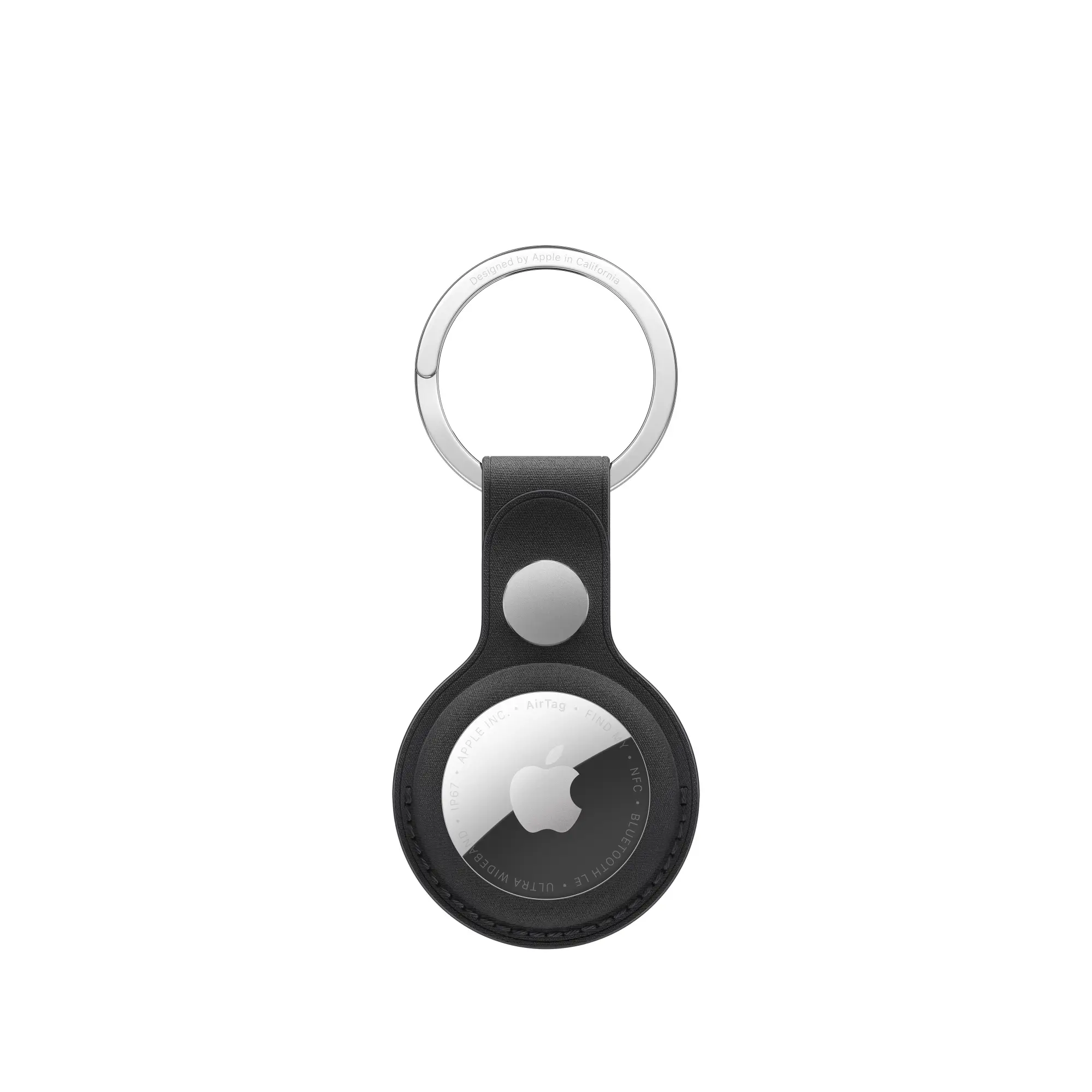 Llavero de trenzado fino para el AirTag - Negro