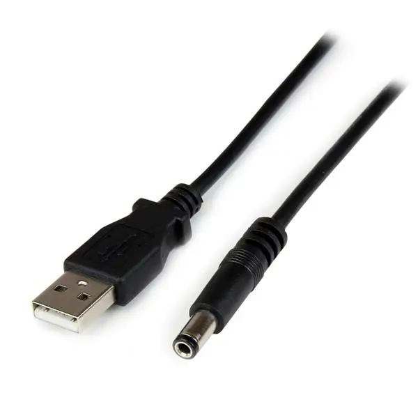 Cable Adaptador 1m USB A Macho a Conector Coaxial Barrel Alimenta..