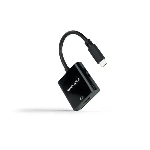 Conversor USB-C a HDMI 4K, USB-C/M-HDMI/H, Negro, 15 cm - Imagen 1