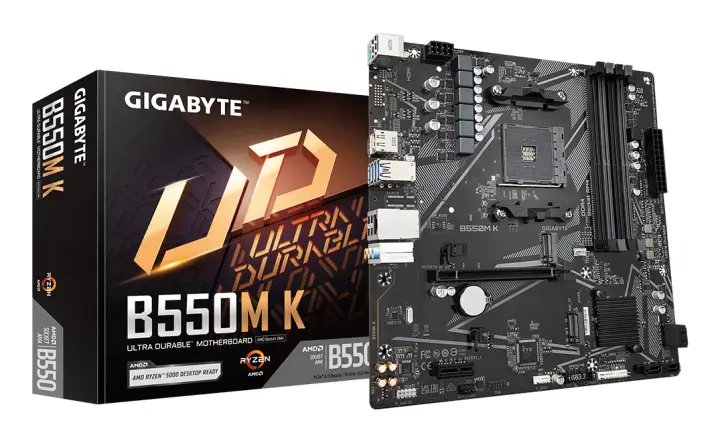 B550M K Placa base - Procesadores AMD Ryzen 5000, hasta 4733 MHz DDR4, 1xPCIe 4.0 + 1xPCIe 3.0 M.2, LAN 1GbE, USB 3.2 Gen 1