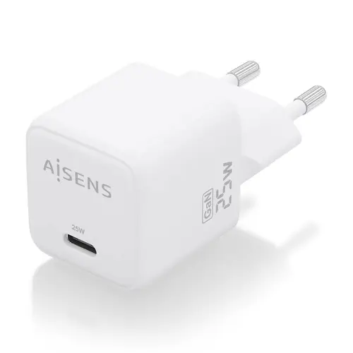 Cargador GaN 25W, 1xUSB-C PD3.0 QC4.0, Blanco - Imagen 2