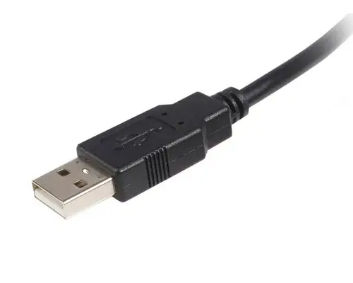 Cable USB de 50cm para Impresora - 1x USB A Macho - 1x USB B Macho - Adaptador Negro - Imagen 2