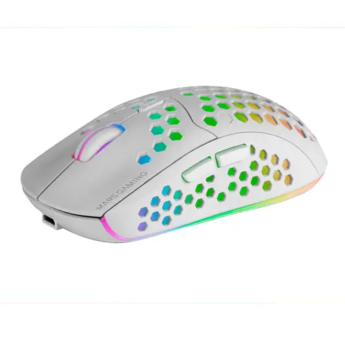 MMW3W, Ratón Gaming Inalámbrico, RGB Flow, Ultraligero 79 g, 3200 DPI, Blanco - Imagen 4