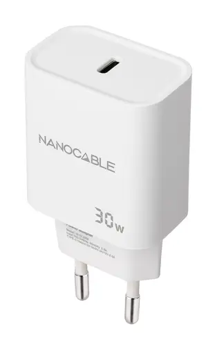Cargador USB-C PD 30W, Blanco - Imagen 1