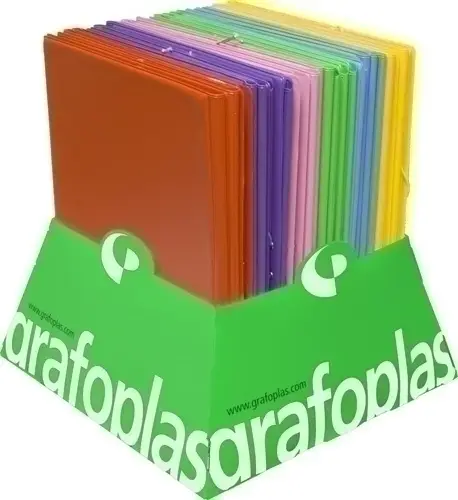 CARPETA Fº SOLAPAS 6 COLORES PVC EXP 24