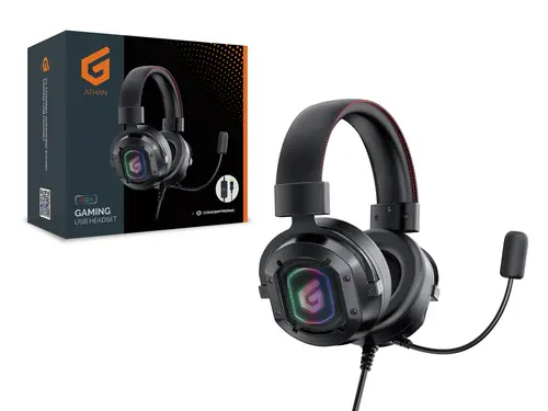ATHAN02B auricular y casco Auriculares Alámbrico Diadema Juego USB tipo A Negro - Imagen 3