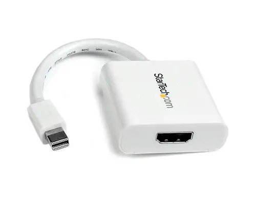 Adaptador Conversor de Vídeo Mini DisplayPort DP a HDMI - 1920x1200 - Pasivo - Blanco - Imagen 1