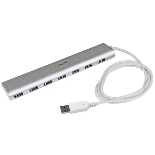 Hub Ladrón USB 3.0 de 7 Puertos - Hub Concentrador USB-A - Alimentado por el Bus - 5Gbps - Hub USB Portátil - Carcasa Resistente - Imagen 1