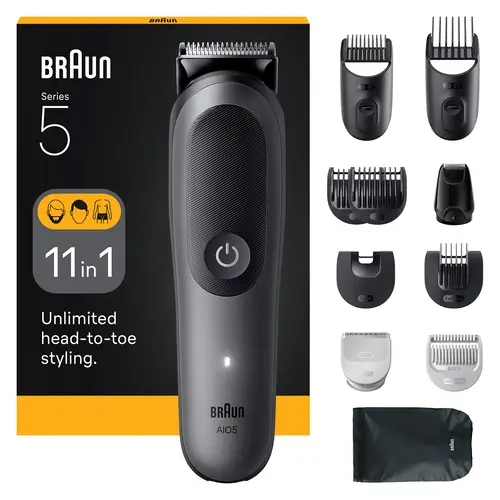 AIO5560 cortadora de pelo y maquinilla Negro, Gris 14 Ión de litio - Imagen 1