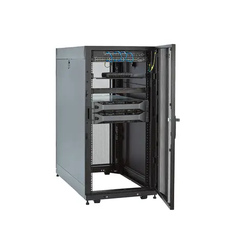 Armario Rack para Servidores 25U 19" 4 Columnas - Rack de Servidores con Cerradura y Seguro - Rack con Ruedas y Carriles de Montaje Ajustables para Equipo de Red - Imagen 3