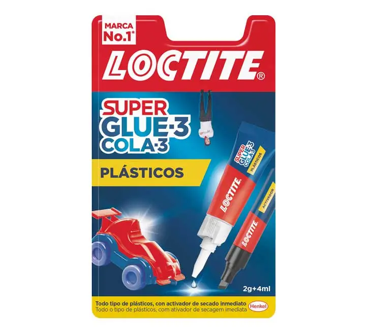 BL. PEG LOCTITE SUPERGLUE-3 PLASTICOS DIFI 2GR+4ML