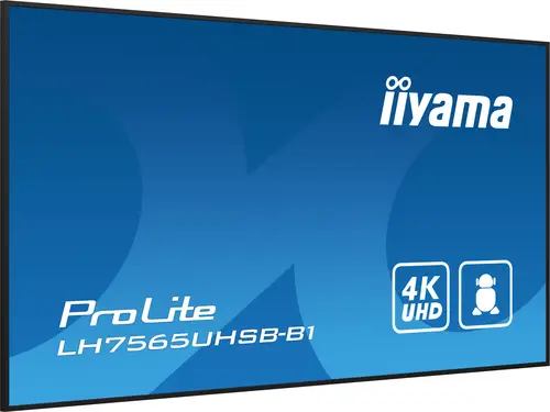 LH7565UHSB-B1 pantalla de señalización Diseño de quiosco 189,2 cm (74.5") LED Wifi 800 cd / m² 4K Ultra HD Negro Procesador incorporado Android 11 24/7 - Imagen 6