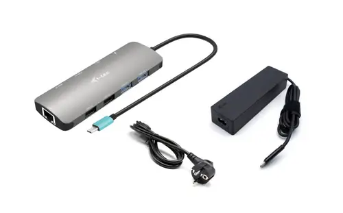 Metal USB-C Nano 2x Display Docking Station with PD 100 W + Charger 100W - Imagen 1