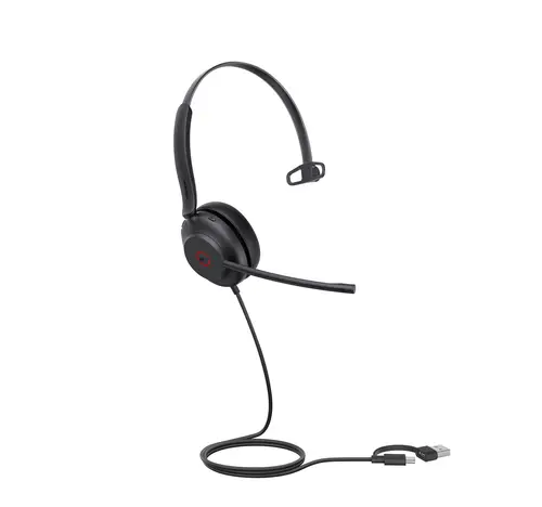 UH35 Mono Teams USB-C/A Auriculares Alámbrico Diadema Llamadas/Música USB Type-C / USB Type-A Negro - Imagen 4