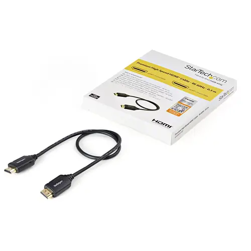 Cable de 50cm HDMI 2.0 Certificado Premium con Ethernet - HDMI de Alta Velocidad Ultra HD de 4K a 60Hz HDR10 - para Monitores o TV UHD - Imagen 5