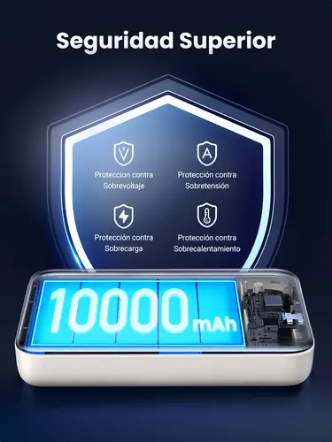 25208 batería externa 10000 mAh Cargador inalámbrico Beige - Imagen 20