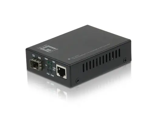 GVT-2000 convertidor de medio 1000 Mbit/s Multimodo Negro - Imagen 1