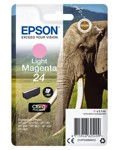 Elephant Cartucho 24 magenta claro - Imagen 1