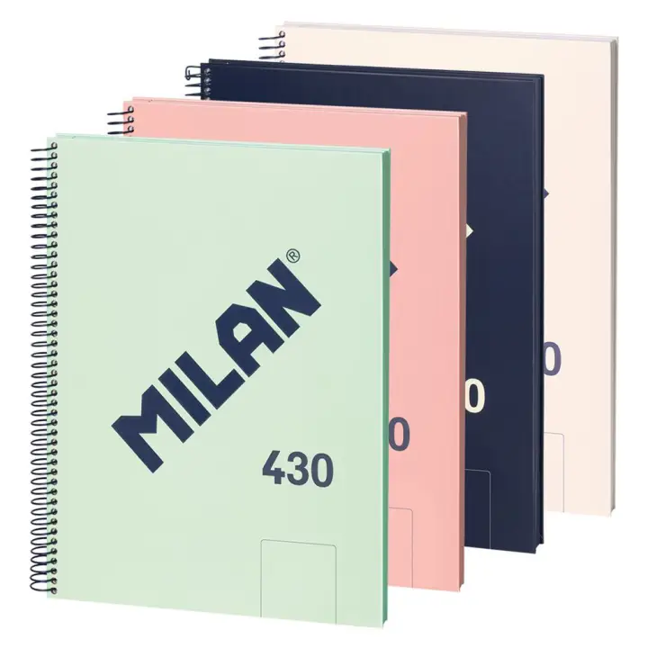57141E80X4 cuaderno y block A4 80 hojas Beige, Azul, Verde, Rosa
