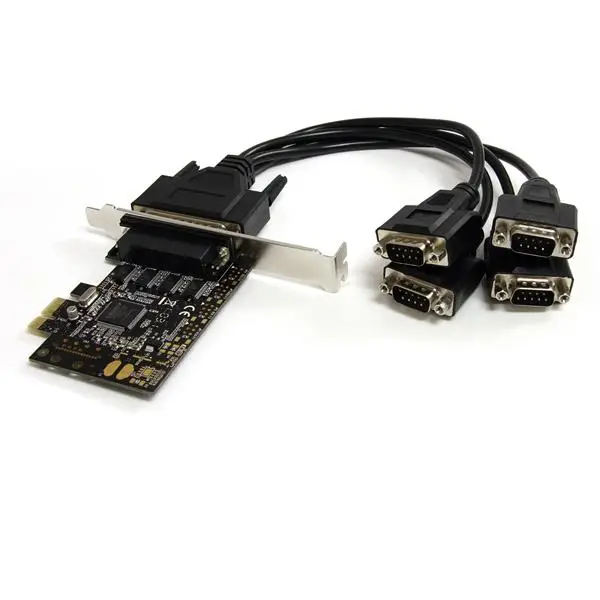 Tarjeta Adaptadora PCI Express PCIe de 4 Puertos Serie con Cable Multiconector RS232 Serial - Reemplazado por PEX4S953LP
