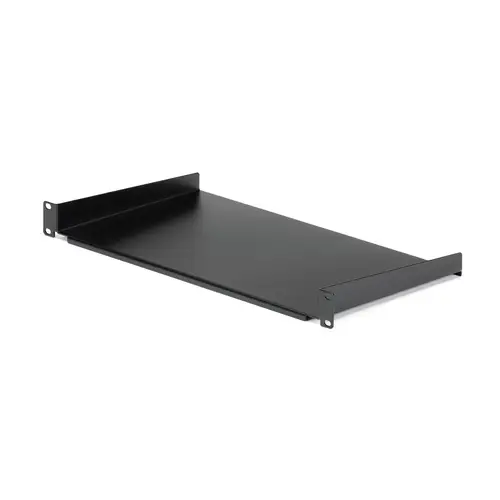 Bandeja Estante de 1U para Armario Rack de Servidores - de 10 Pulgadas (254mm) de Profundidad - en Acero de Servicio Pesado - con Capacidad de Carga de 20kg - Negro - Imagen 1
