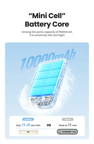 25208 batería externa 10000 mAh Cargador inalámbrico Beige - Imagen 4