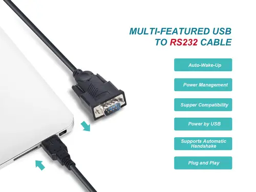 Cable USB-A a serie (DB9), M/M, 1,5 m - Imagen 6