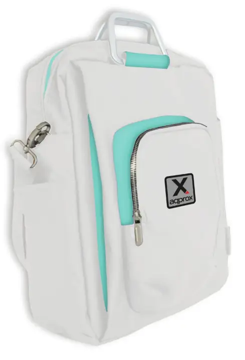 appNBST15x maletines para portátil 39,6 cm (15.6") Mochila bandolera Turquesa, Blanco
