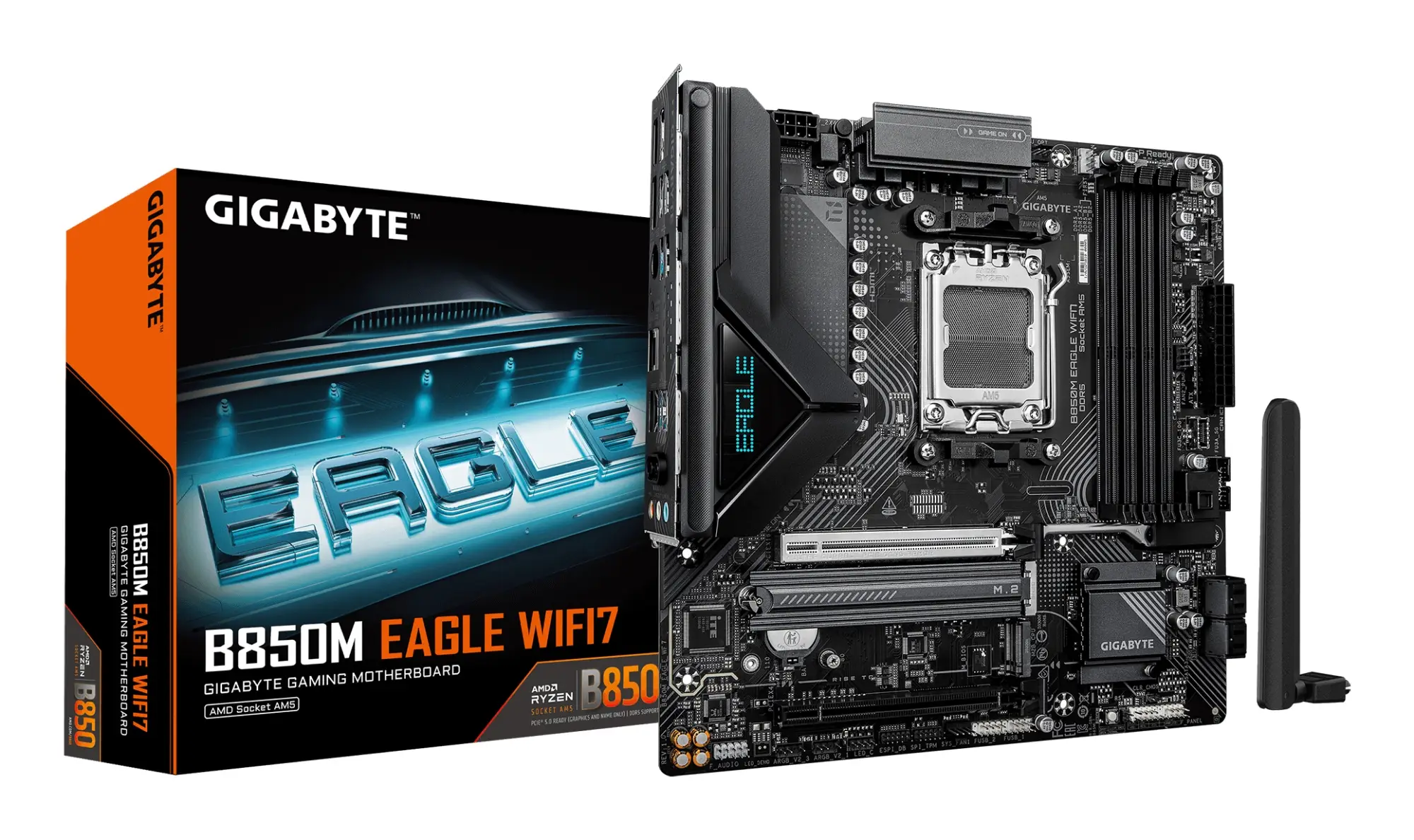 B850M EAGLE WIFI7 Placa Base  CPUs AMD Ryzen Serie 9000, VRM di..