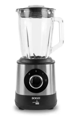 BAT-SS-5585 licuadora 1,5 L Batidora de vaso 1500 W Negro, Acero inoxidable - Imagen 4
