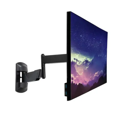 40714 soporte para monitor 66 cm (26") Pared Negro - Imagen 1