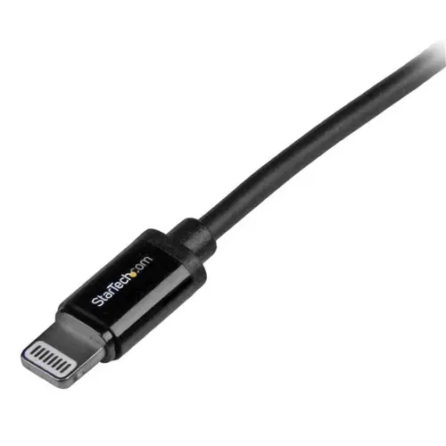 Cable Lightning a USB de 1m - Cable Cargador para iPhone / iPad / iPod - Cable de Carga Rápida - Certificación MFi de Apple - Negro - Imagen 2