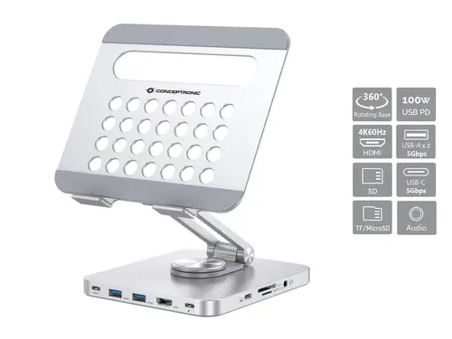 DONN26G mueble y soporte para dispositivo multimedia Plata Tableta Carro para administración de tabletas - Imagen 1