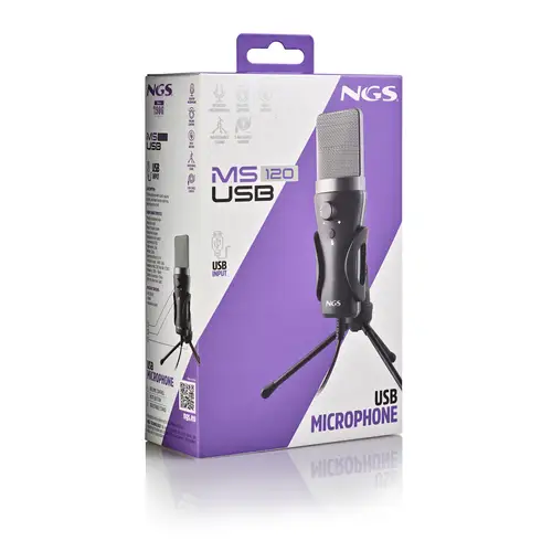 MS120 USB Negro Micrófono para crear podcasts - Imagen 7