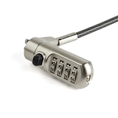 Cable de 2m de Seguridad para Ordenador Portátil - con Candado - para Ranura Nano - de Combinación - Imagen 3