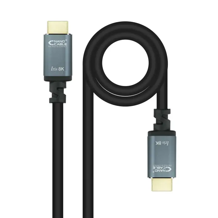 Cable HDMI 2.1 IRIS 8K A/M-A/M, Negro, 2 Metros