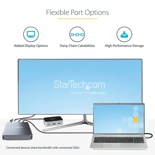 Caja Thunderbolt 3&trade  de 4 Bahías NVMe M.2 para SSD, con 1 Puerto de Vídeo DisplayPort y 2 Thunderbolt 3, 40gbps, con Fuente de Poder de 72W, Caja Externa para Disco Duro - Imagen 11