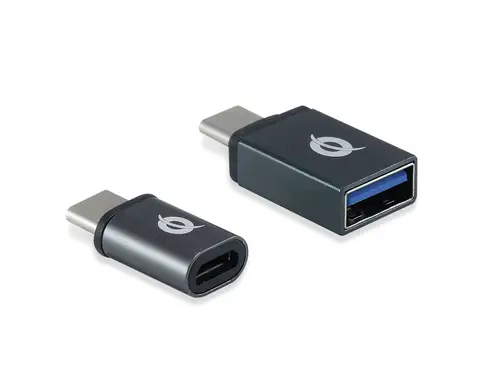 DONN04G cambiador de género para cable USB 3.1 Gen 1 Type-C, USB 2.0 Type-C USB 3.1 Gen 1 Type-A, USB 2.0 Micro Negro - Imagen 1
