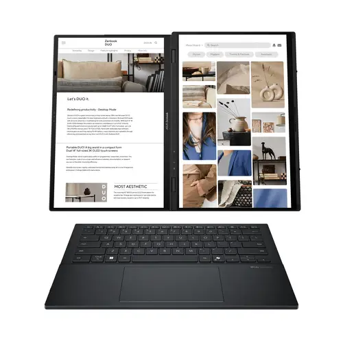 Zenbook Duo OLED UX8406CA-PZ166X - Ordenador Portátil 14" WQXGA+ 120Hz (Intel Core Ultra 9 285H, 32GB RAM, 1TB SSD, Arc 140T, Windows 11 Home) Gris Tintero - Teclado QWERTY español - Imagen 7
