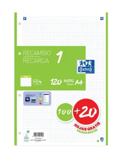 400158059 papel de cuaderno 210 x 297 mm (A4) 120 hojas