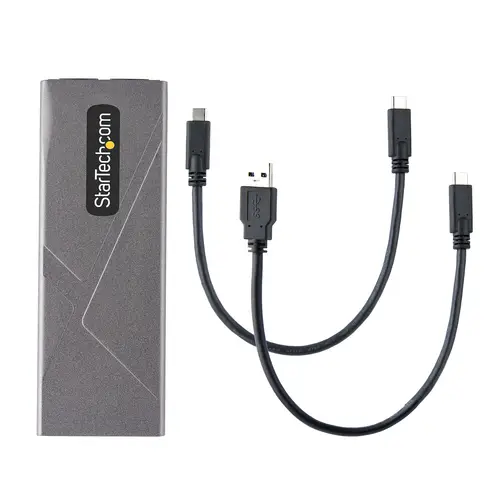 Caja Externa de Aluninio USB-C 10Gbps a NVMe M.2 o SSD M.2 SATA - Sin Herramientas para SSD M.2 NGFF PCIe/SATA - con Cables USB Tipo C o USB-A - 2230/2242/2260/2280 - Imagen 5
