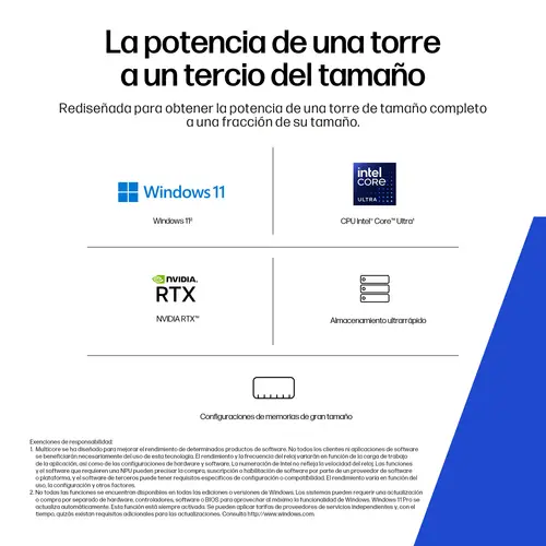 Z2 SFF G1i Workstation Desktop PC Wolf Pro Security Edition Intel Core Ultra 7 265 48 GB DDR5-SDRAM NVIDIA RTX A400 Windows 11 Pro Puesto de trabajo AI Workstation, AI PC - Imagen 7