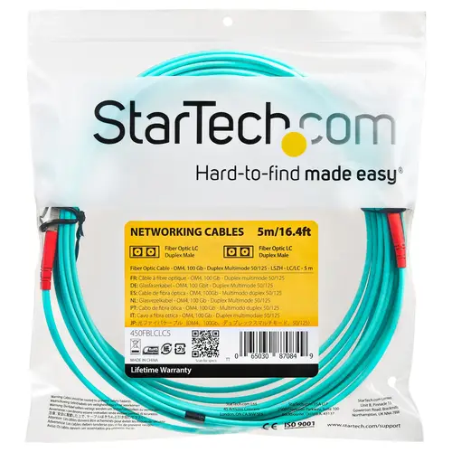 Cable de 5m de Fibra Óptica Multimodo LC/UPC a LC/UPC OM4 - 50/125µm - Fibra LOMMF/VCSEL - Redes de 100G - Cable LSZH - Baja Pérdida de Inserción - Low Insertion Loss - Imagen 5