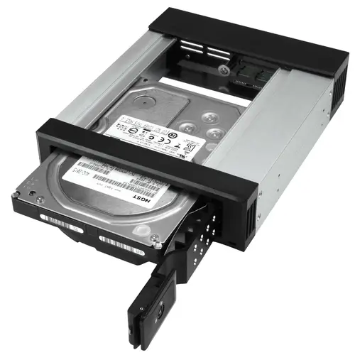 Bahía de Intercambio en Caliente sin Bandeja - de 5,25 Pulgadas a 3,5" - Bahía Removible de Disco Duro para Unidades de 3,5" SATA/SAS - de Aluminio - Imagen 5