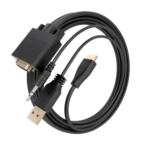 Cable Conversor SVGA+Audio a HDMI, SVGA/M+Jack 3.5/M+USB-A/M-HDMI A/M, Negro, 1.5m - Imagen 2