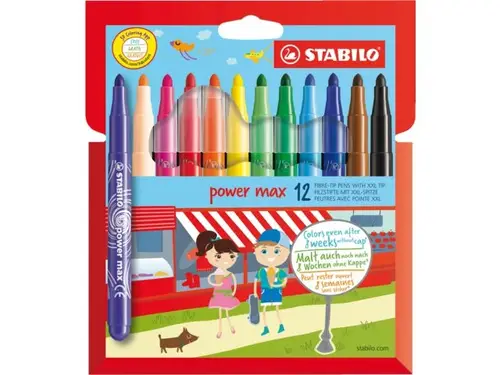 Power Max rotulador Fuerte Multicolor 12 pieza(s) - Imagen 1