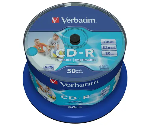 CD-R AZO Wide Inkjet Printable no ID 700 MB 52x 50 pieza(s) - Imagen 2