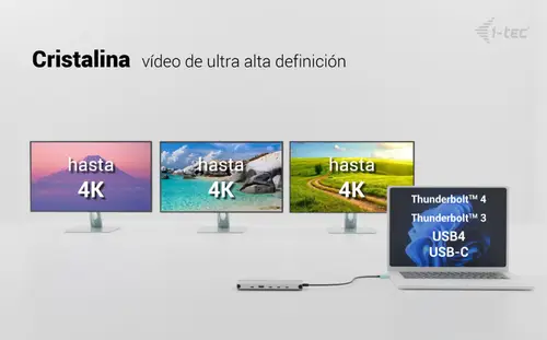 Metal USB-C Nano 3x Display Dock, 2x HDMI 1x USB-C video with Power Delivery 140W + Universal Charger 140 W - Imagen 10