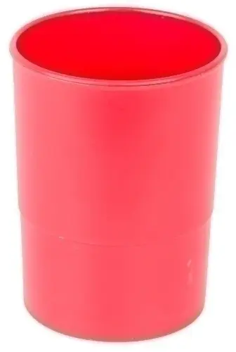 PORTA LAPICES PLASTICO REDONDO ROJO